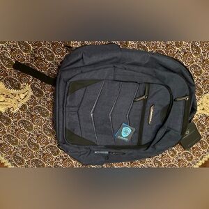Men's Navy Blue Laptop Backpack - Unbranded